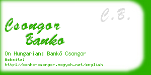 csongor banko business card